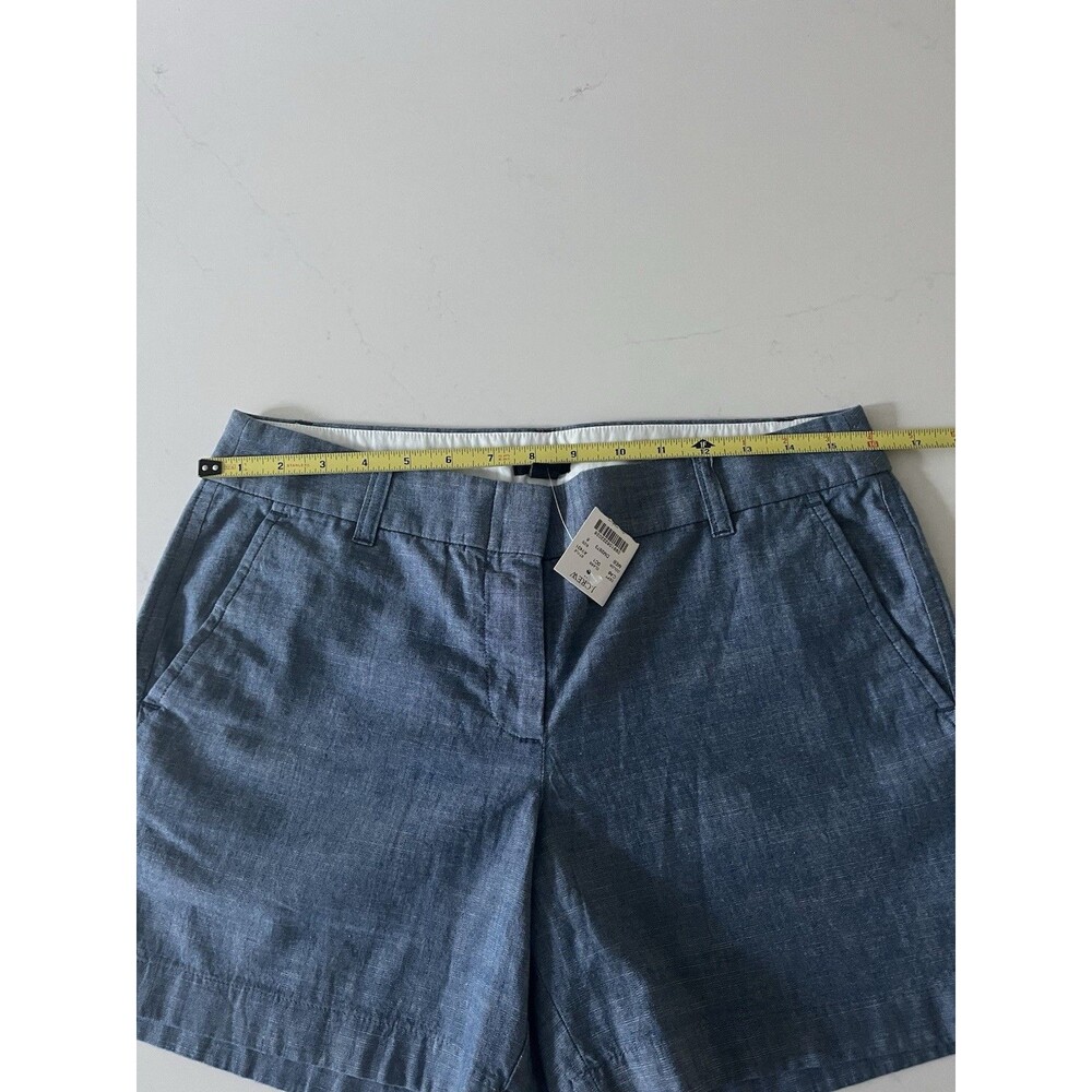 J.CREW NWT 100% Cotton Women's 5" Classic Blue Chambray Short Size 6 - Picture 5 of 6
